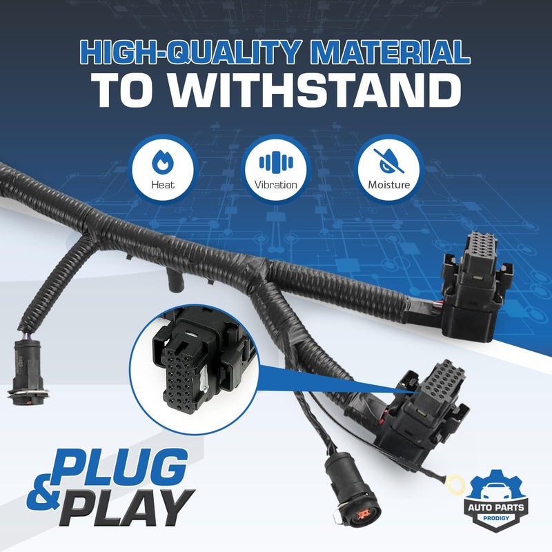 Auto Parts Prodigy FICM Fuel Injector Module Wiring Harness For 2003-2007 Ford F250 F350 F450 F550 Super Duty 6.0L Powerstroke Diesel Replaces OE# 5C3Z-9D930-A - Image 3